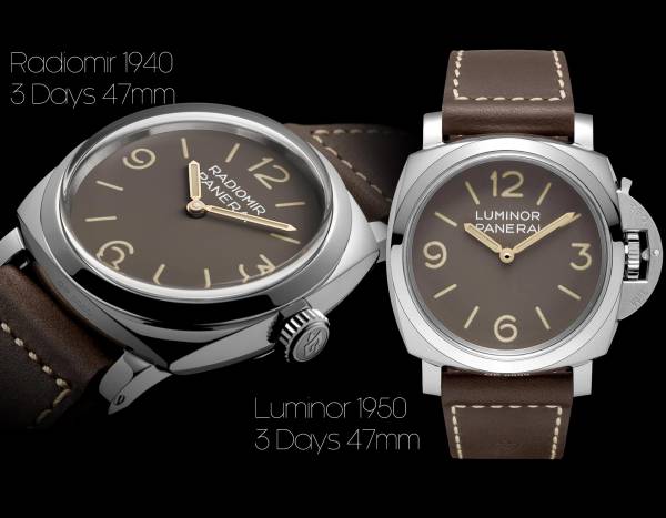 OFFICINE PANERAI - Radiomir 1940 - 3 Days 47mm &amp; Luminor 1950 - 3 Days 47mm